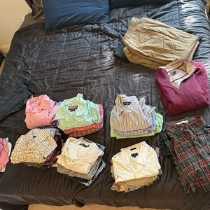 Men’s Wardrobe: 19 button downs, 7 pairs work pants, 4 polos, 2 khaki shorts ++
